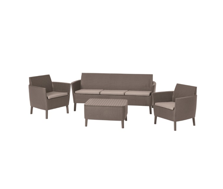 Garden furniture set Salemo 3 Seater Set beige