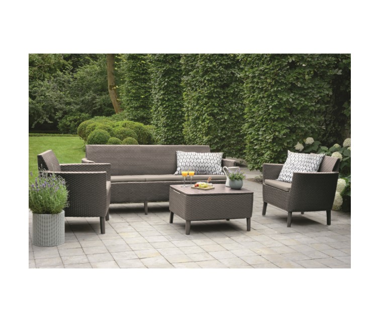 Garden furniture set Salemo 3 Seater Set beige