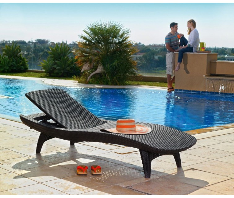 Sun lounger Pacific grey