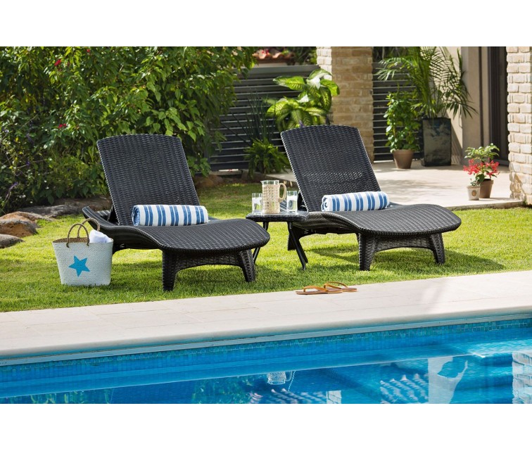 Sun lounger Pacific grey