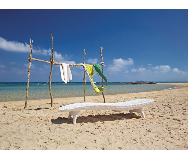 Sun lounger Pacific white