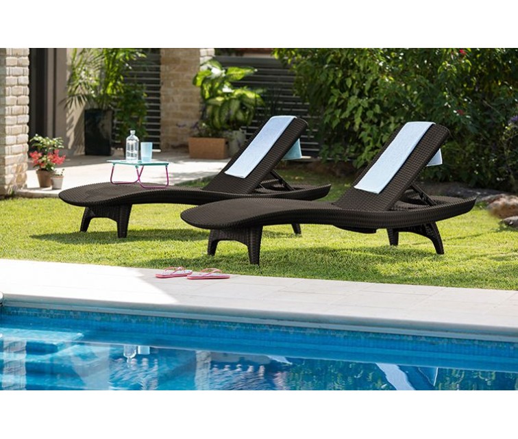 Sun lounger Pacific brown