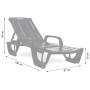 Sun lounger Florida grey