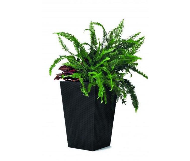 Puķu pods Rattan Planter S 23,6L pelēks