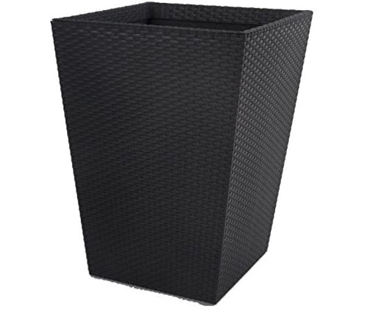 Горшок для цветов Rattan Planter M 55,4L серый