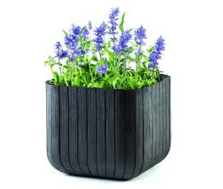 Горшок для цветов Cube Planter M серый