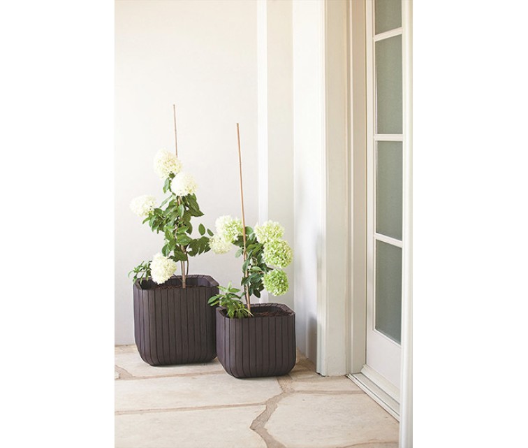 Flowerpot Cube Planter M brown