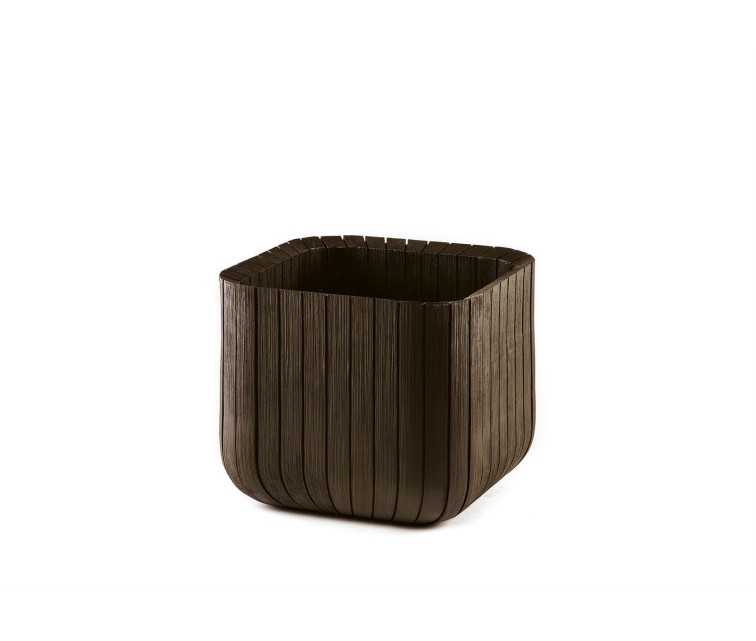 Горшок для цветов Cube Planter M коричневый