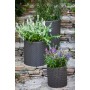 Flower pot set Cylinder Planters S+M+L grey