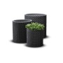 Flower pot set Cylinder Planters S+M+L grey