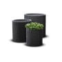 Puķu podu komplekts Cylinder Planters S+M+L pelēks