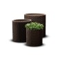 Flower pot set Cylinder Planters S+M+L brown