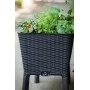 Puķu pods Easy Grow Rattan Waves pelēks Puķu pods Easy Grow Rattan Waves pelēks