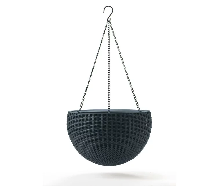 Puķu pods karināms Hanging Sphere Planter pelēks