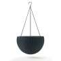 Горшок для цветов подвесной Hanging Sphere Planter серый