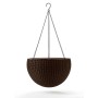 Горшок для цветов подвесной Hanging Sphere Planter коричневый