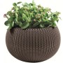 Flowerpot Cozy M With Hanging Set brown