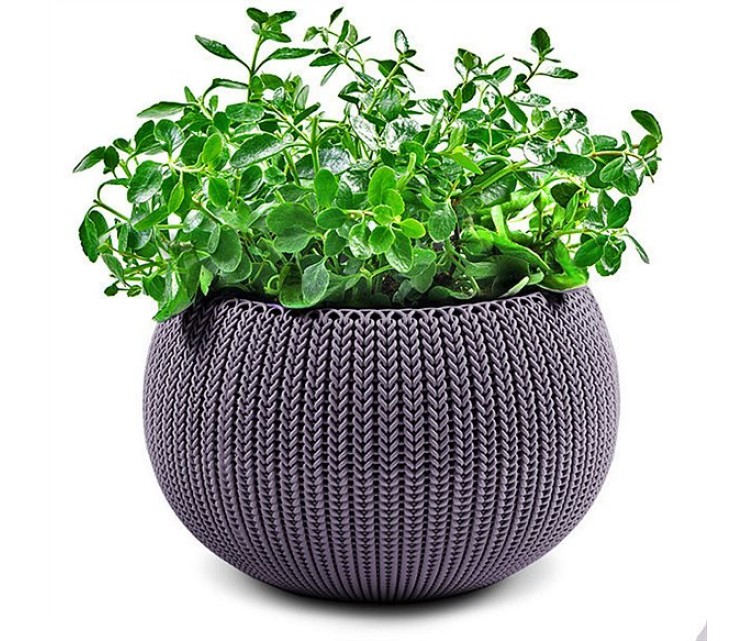 Flowerpot Cozy M With Hanging Set violet