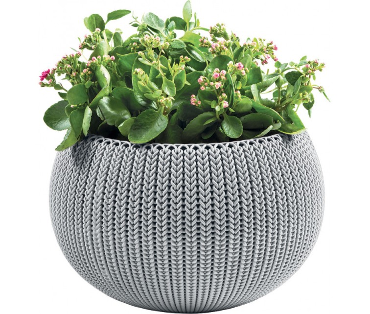 Flowerpot Cozy M With Hanging Set light grey