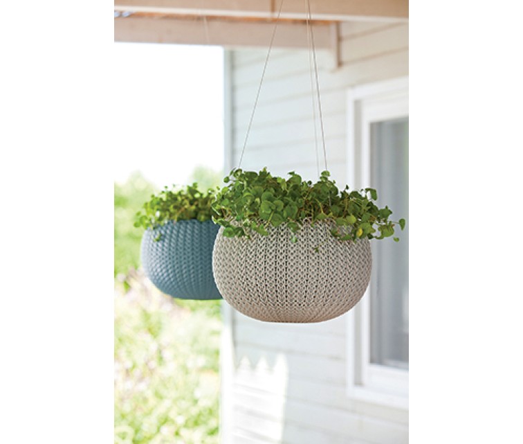 Flowerpot Cozy S With Hanging Set beige