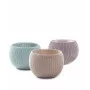 Flower pot set Cozies Trio purple/beige/light blue Flower pot set Cozies Trio purple/beige/light blue