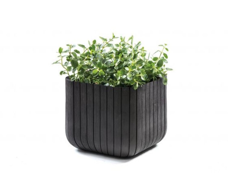 Puķu pods Cube Planter S pelēks