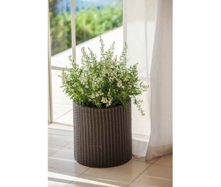 Puķu pods Small Cylinder Planter brūns