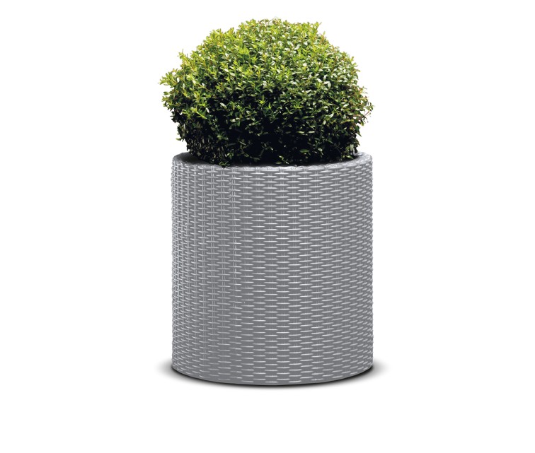 Puķu pods Large Cylinder Planter gaiši pelēks