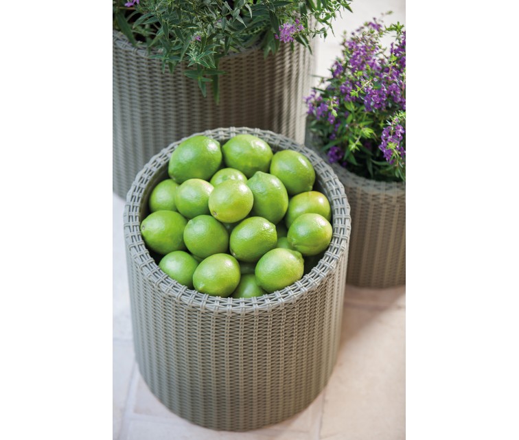 Горшок для цветов Large Cylinder Planter светло-серый