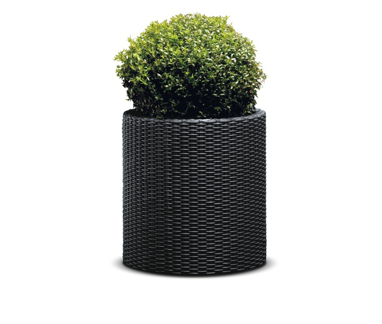 Puķu pods Large Cylinder Planter pelēks