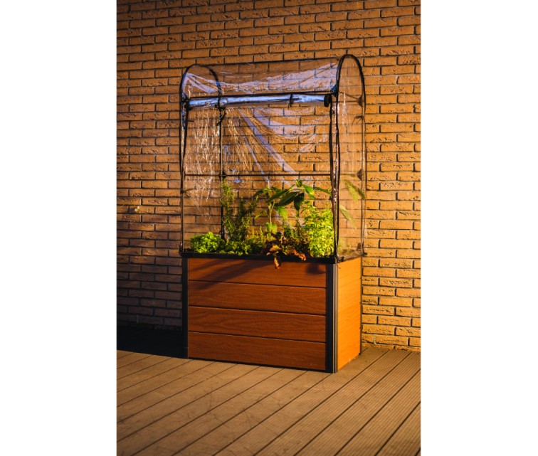 Siltumnīca terasei Maple Green House 99x58x185cm pelēka