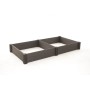 Edging 2pcs modular square flower bed Vista Modular 122x122x27cm grey