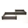 Edging 2 pcs. for modular square flower bed Vista Modular 122x122x27cm brown