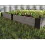 Edging 2pcs modular square flower bed Vista Modular 122x122x27cm grey