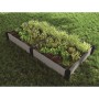 Edging 2pcs modular square flower bed Vista Modular 122x122x27cm grey