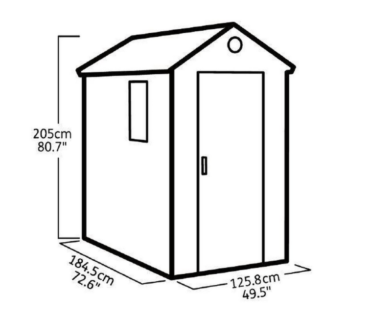 Garden shed Darwin 4x6 grey