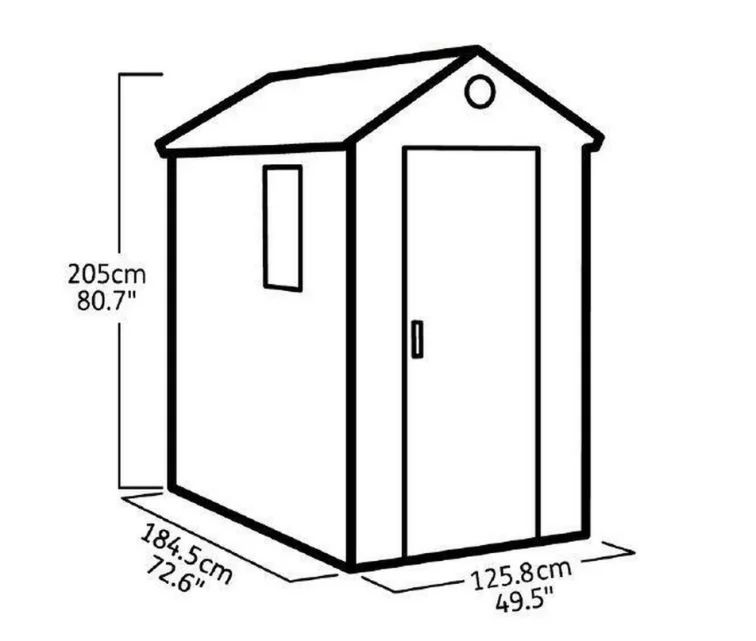 Sodo namelis Darwin, 4x6m, pilkas