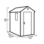 Garden shed Darwin 4x6 grey