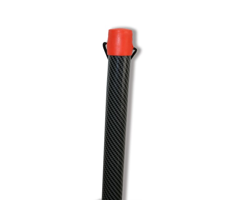 Broom with handle flat orange