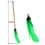 Broom with handle round green