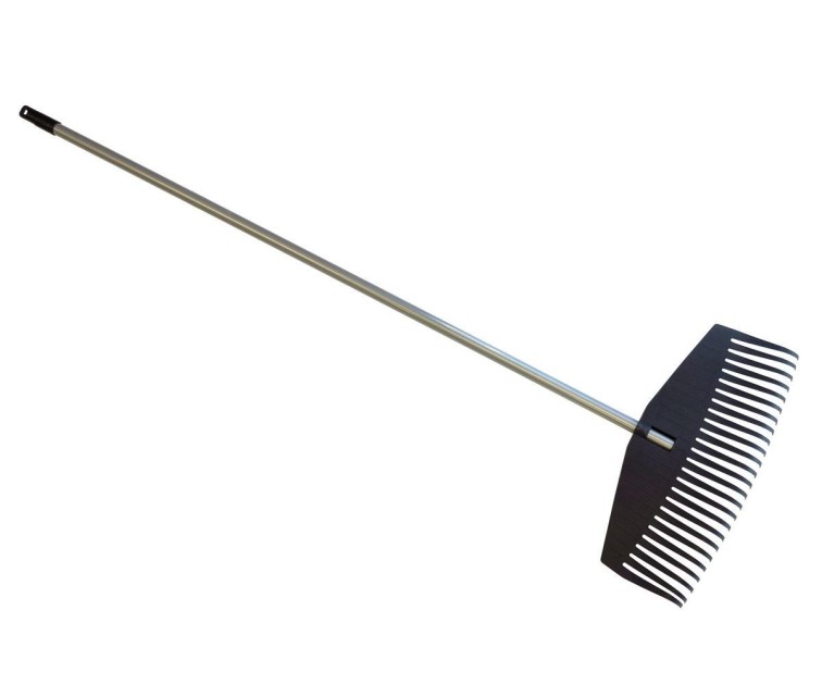 Leaf Rake with handle black 50cm