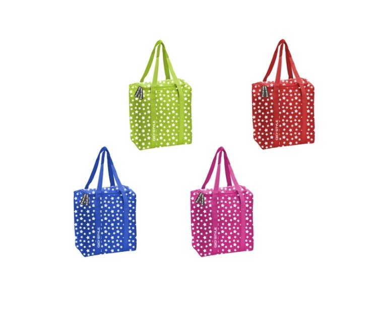 Thermal bag Stars 28 assorted, red/green/blue/pink