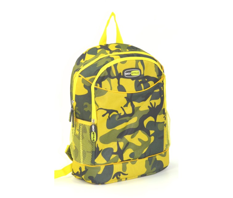 Camouflage assorted thermal backpack, fuchsia/blue/yellow/white