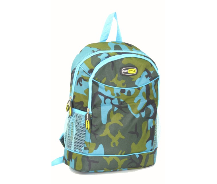 Camouflage assorted thermal backpack, fuchsia/blue/yellow/white