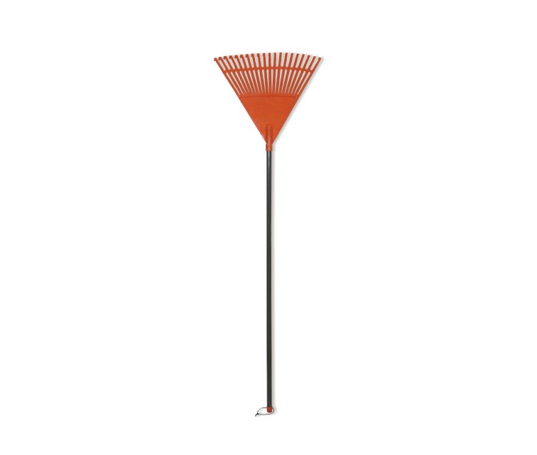 Leaf Rake with handle orange 45cm (20 tines)