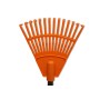 Small rake with handle orange 20cm (14 tines)