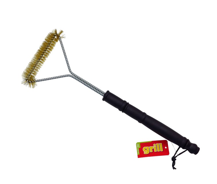 Grill brush with brass wire, 45cm