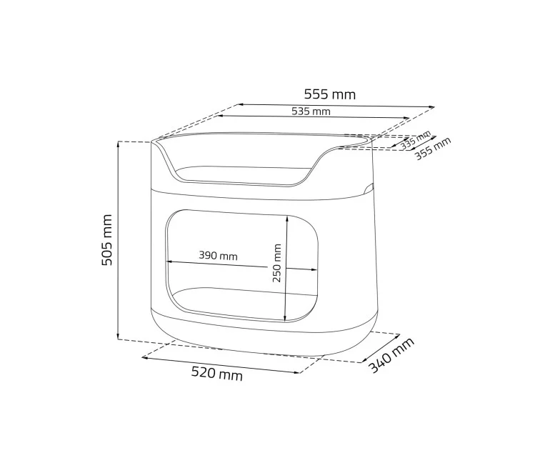 Pet transport and sleeping box 3in1 60x40,5x51cm Pet transport and sleeping box 3in1 60x40,5x51cm