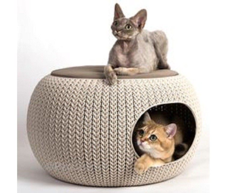 Pet bed bunk Knit 56,7x56,7x32,9cm brown