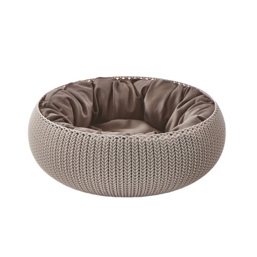 Guļvieta mājdzīvniekiem Knit 54x54x20,2 brūna Guļvieta mājdzīvniekiem Knit 54x54x20,2 brūna